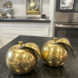 Vintage solid brass Apples